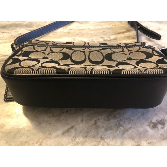 Coach Taupe & Black Classic Monogram Cross Body - Picture 5 of 14